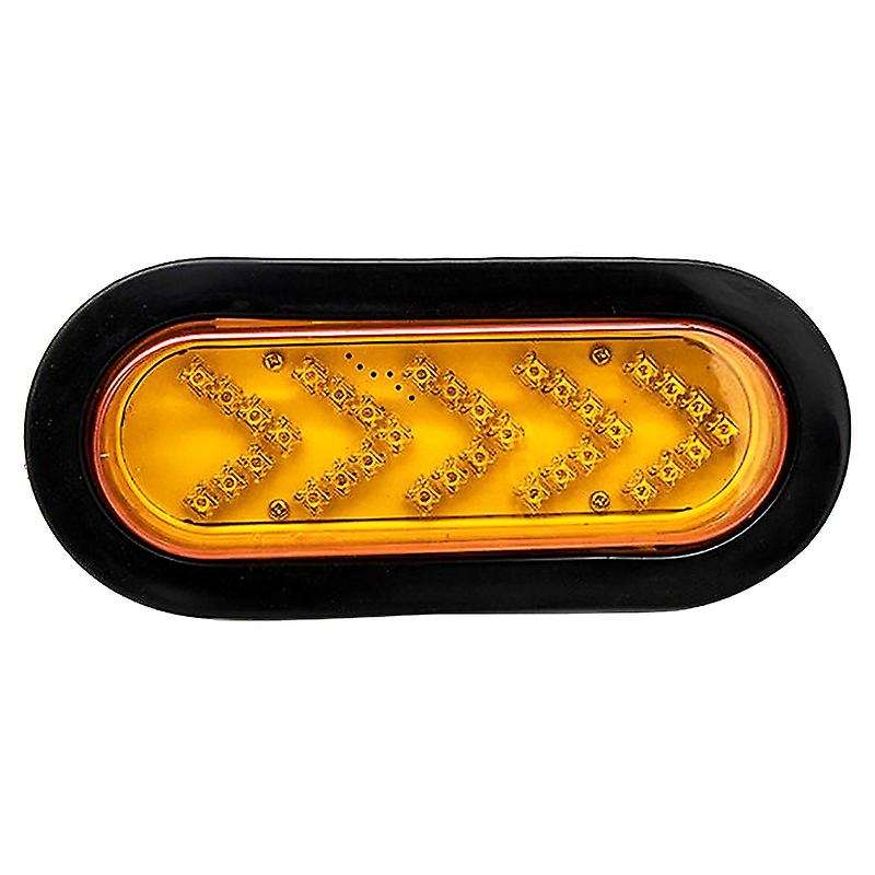 Car Trailer LED Streamer 35LED Oval Turn Dynamic Light Amber Highlight Car Modification Light
