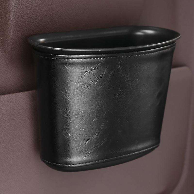 Car Trash Can PU Trash Bin Dustbin Garbage Organizer Holder Small Trash Wastebasket Container for Ca