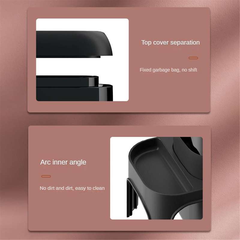 Car Trash Can Spill Proof Plastic Car Garbage Can - Basket Bin Organizer 7l Dedicated Rear Storage C