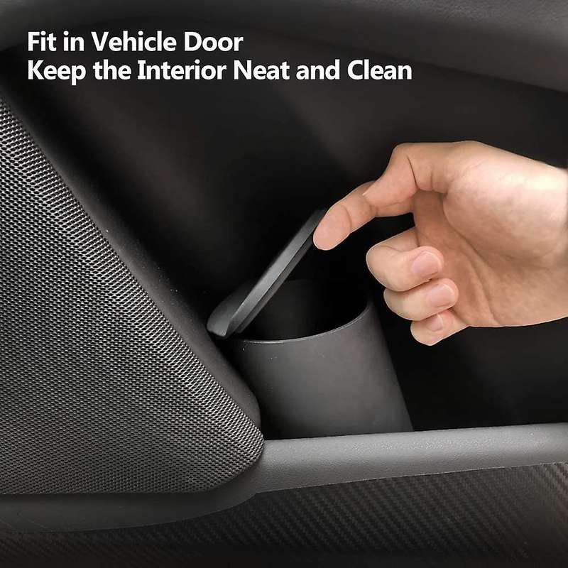 Car Trash Can with Lid Car Cup Holder Trash Bin Car Door Pocket Garbage Can Bin Trash Container for