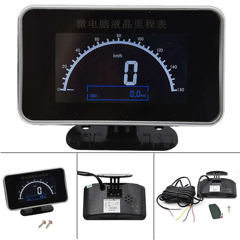 Car Truck 12V/24V 2 IN 1 Functions Digital Speedometer Speed Meter+Odometer Gauge LCD Instrument Pan