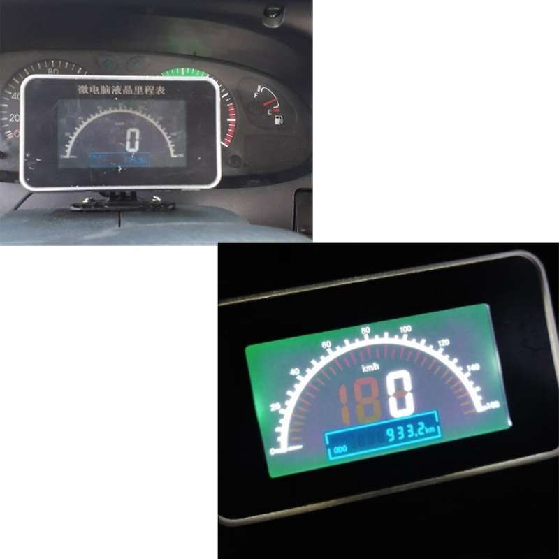 Car Truck 12V/24V 2 IN 1 Functions Digital Speedometer Speed Meter+Odometer Gauge LCD Instrument Pan