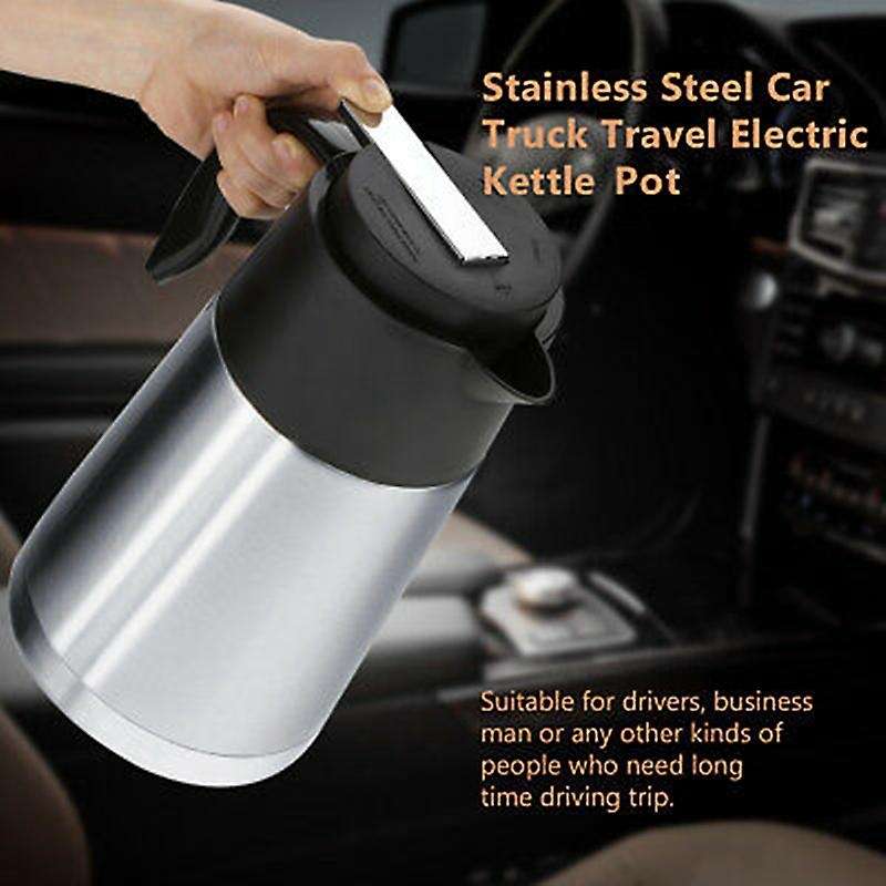 Car Truck Travel Electric Kettle Pot Heated Water Cup Hot 12V/24V 1300Ml