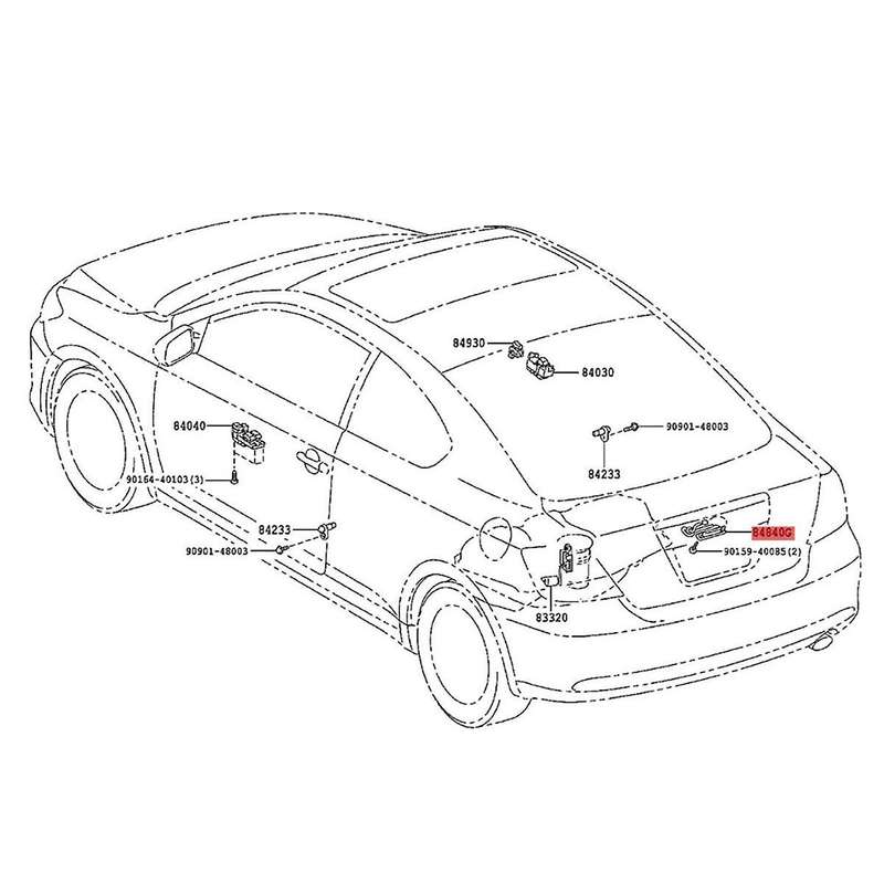 Car Trunk Liftgate Release Switch 84840-21010 for GS300 GS430 LS460 LS600H RX300 RX350 Rear Opener S
