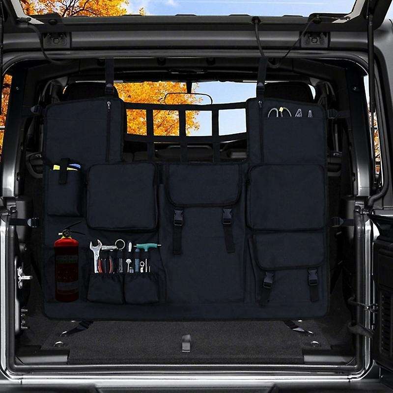 Car Trunk Pet Isolation Net Storage Bag Multi-Pockets Trunk Cargo Tool Organizers for JK JL 2007-202