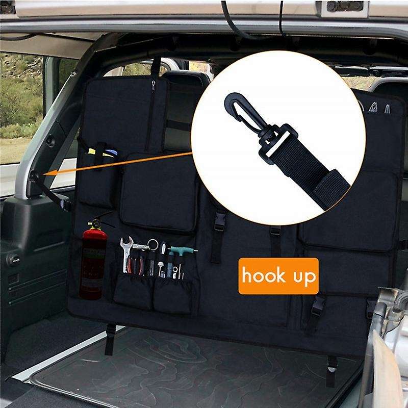 Car Trunk Pet Isolation Net Storage Bag Multi-Pockets Trunk Cargo Tool Organizers for JK JL 2007-202