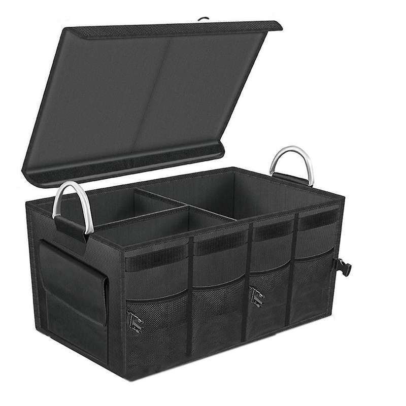 Car Trunk Organizer Storage Collapsible Multi Compartment Car Organizer, SUV Trunk Organizer Auto Tr