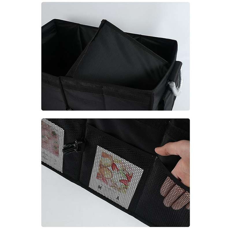 Car Trunk Organizer Storage Collapsible Multi Compartment Car Organizer, SUV Trunk Organizer Auto Tr