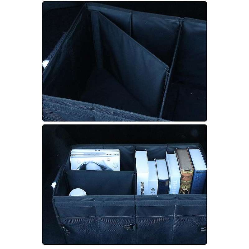 Car Trunk Organizer Storage Collapsible Multi Compartment Car Organizer, SUV Trunk Organizer Auto Tr