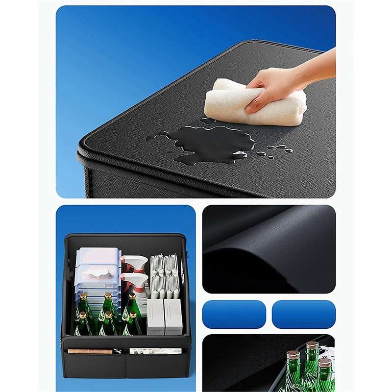 Car Trunk Organizer Folding Auto Trunk Storage Box Multi Compartment Storage Bins Stowing Tidying fo