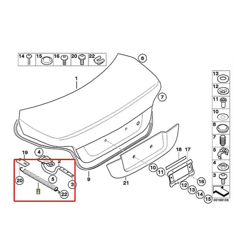 Car Trunk Shock Lid Lifting Spring L&r Side for 5 Series E60 2002-2010 51247045884 51247141490 Trun