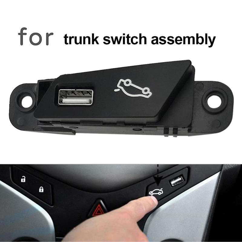 Car Trunk Switch Button with Usb Port Assembly for Cruze 2009-2014 Rear Open/close Button Retrofit