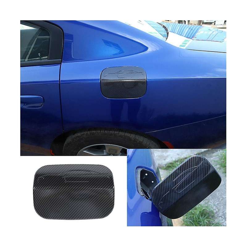 Car Tuning Accessories for 15-21 Carbon ABS Charger Fuel Tank Gas Door Cover Trim Charger Cover Sti