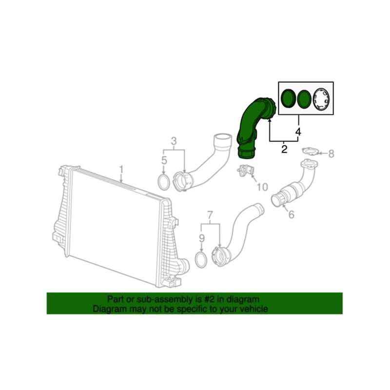 Car Turbo Intercooler Tube for 2013-2021 Turbocharger Socket Pipe 22799478