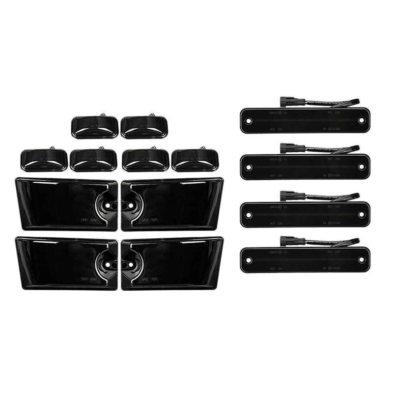 Car Turn Signal Black Shell Running Water Light Roof Cab Sign Light Roof Warning Light for H2 2003-2