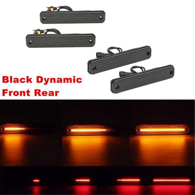 Car Turn Signal Black Shell Running Water Light Roof Cab Sign Light Roof Warning Light for H2 2003-2