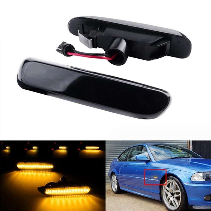 Car Turn Signal Light LED Car Side Marker Blinker Light Signal Lamp for E46 63132228591 63132228592