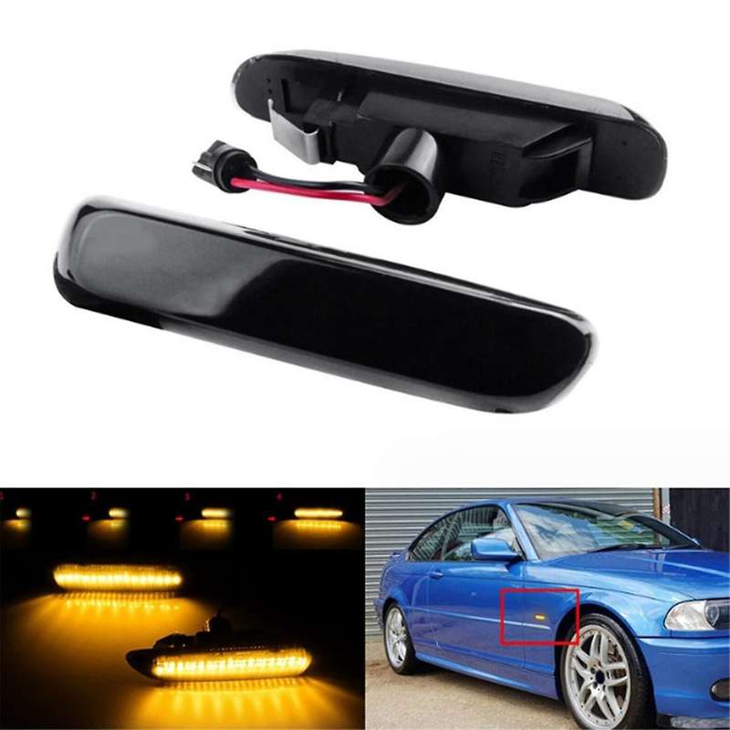 Car Turn Signal Light LED Car Side Marker Blinker Light Signal Lamp for E46 63132228591 63132228592