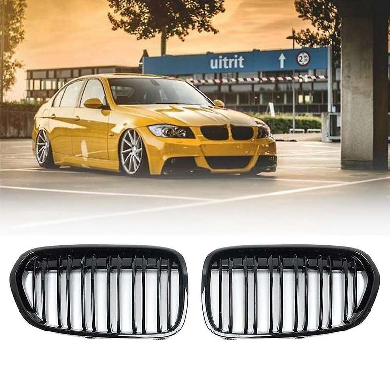 Car Two Line Front Bumper Kidney Grille Mesh Grill for 1 Series F52 4D 2016- 2020