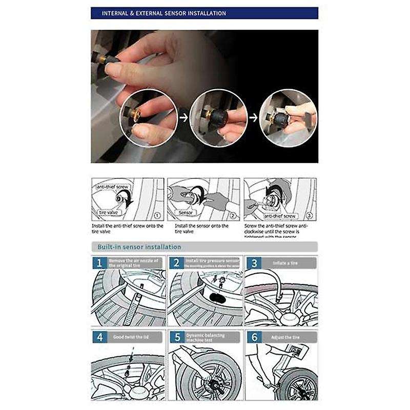 Car Tyre Pressure Monitoring System Solar Power Digital Auto Security Alarm Systems Tyre Pressure Ca