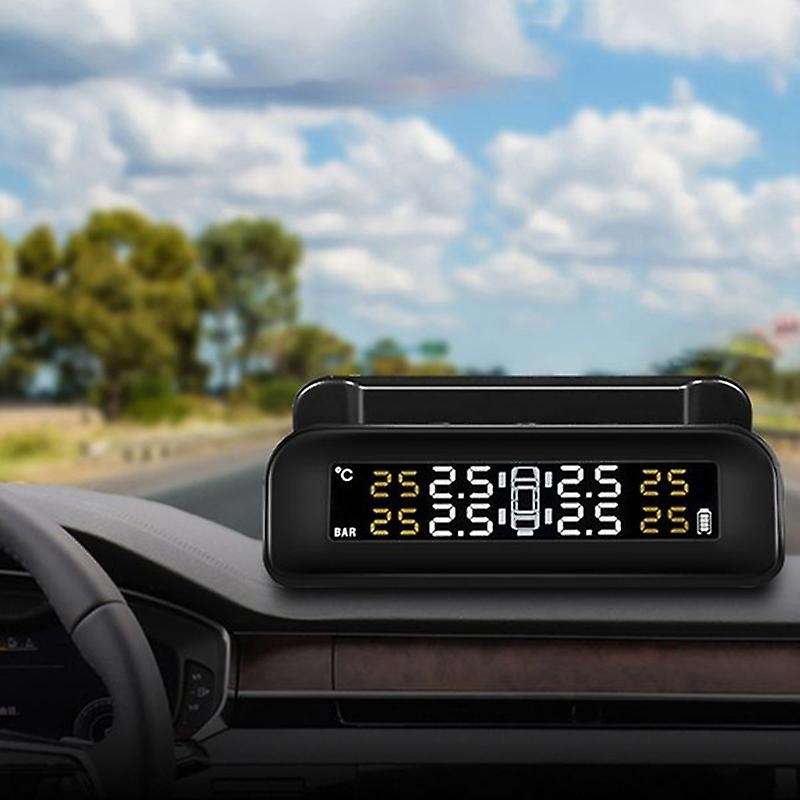 Car Tyre Pressure Monitoring System Solar Power Digital Auto Security Alarm Systems Tyre Pressure Ca