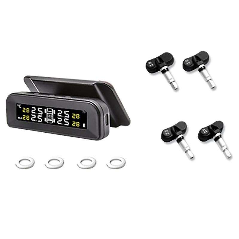 Car Tyre Pressure Monitoring System Solar Power Digital Auto Security Alarm Systems Tyre Pressure Ca