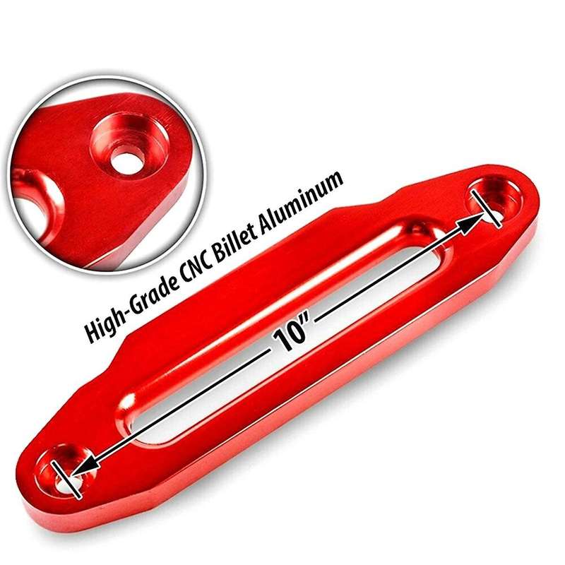Car Universal 8000-15000 LBs Synthetic Mount Winch Rope 10 Inch 254MM Aluminum Hawse Fairlead SUV AT