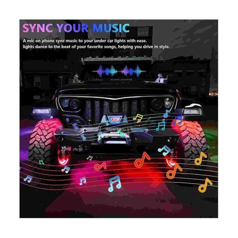 Car Underglow Led Lights, Dream Color Strip Lights with App Control, Exterior Car Neon Accent Lights