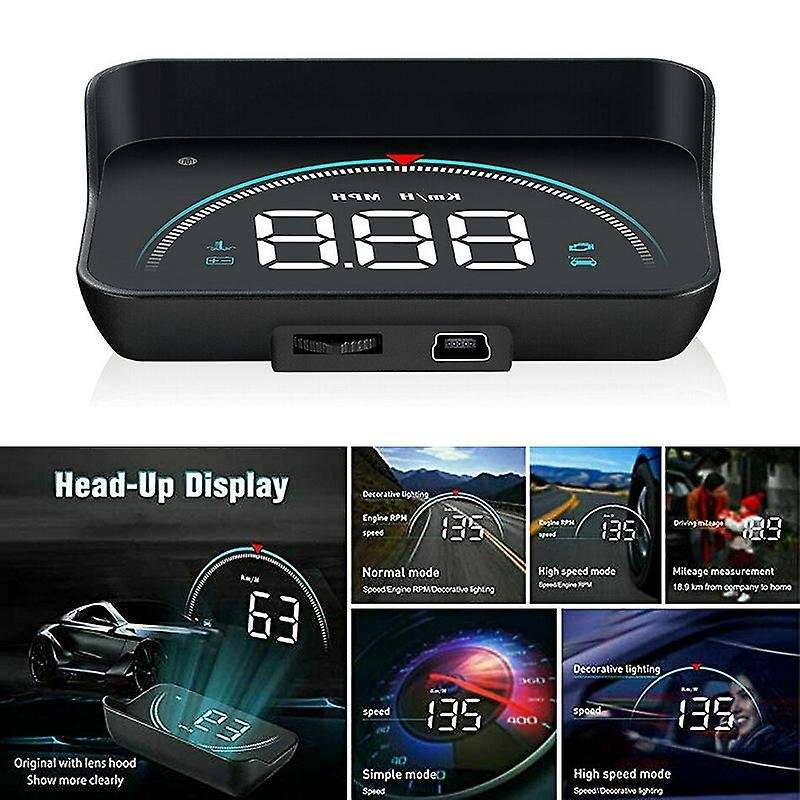 Car Universal HUD Head Up Display OBD II/GPS Interface,Car Speed Projector MPH meter Car Oil Consump
