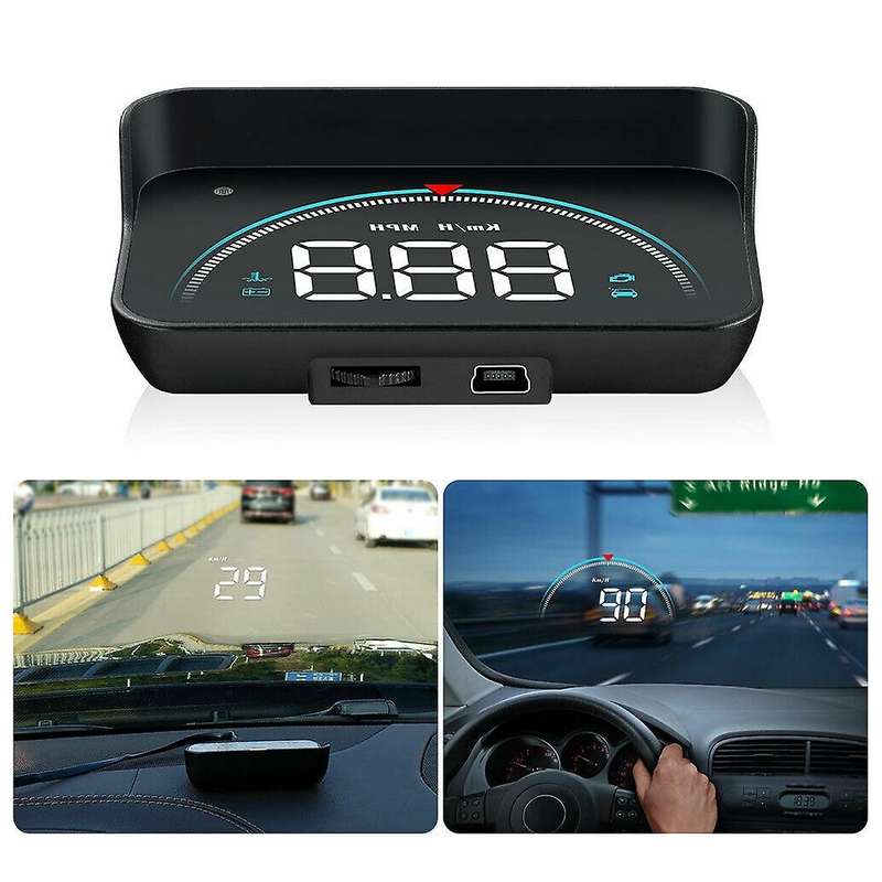 Car Universal HUD Head Up Display OBD II/GPS Interface,Car Speed Projector MPH meter Car Oil Consump