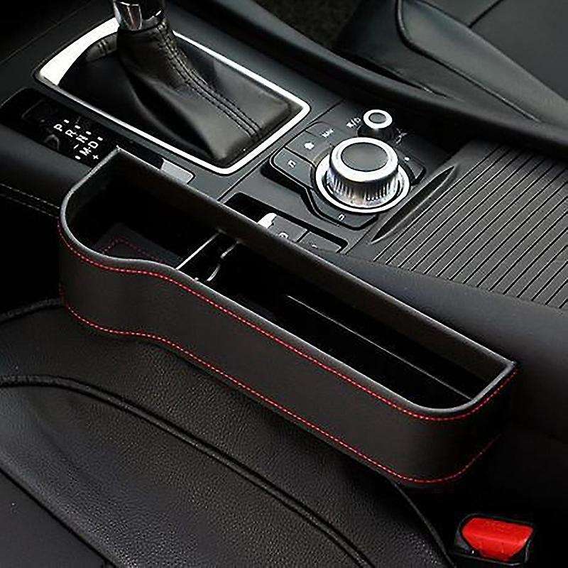 Car Universal Driver Side Seat Space Storage Box for Pocket Organizer Phone Holders Black