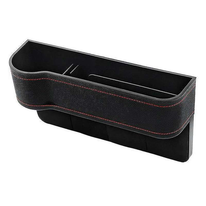 Car Universal Driver Side Seat Space Storage Box for Pocket Organizer Phone Holders Black
