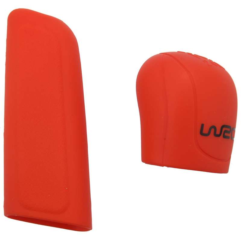 Car Universal Handbrake Grips Collars Silicone Gear Head Cover Red