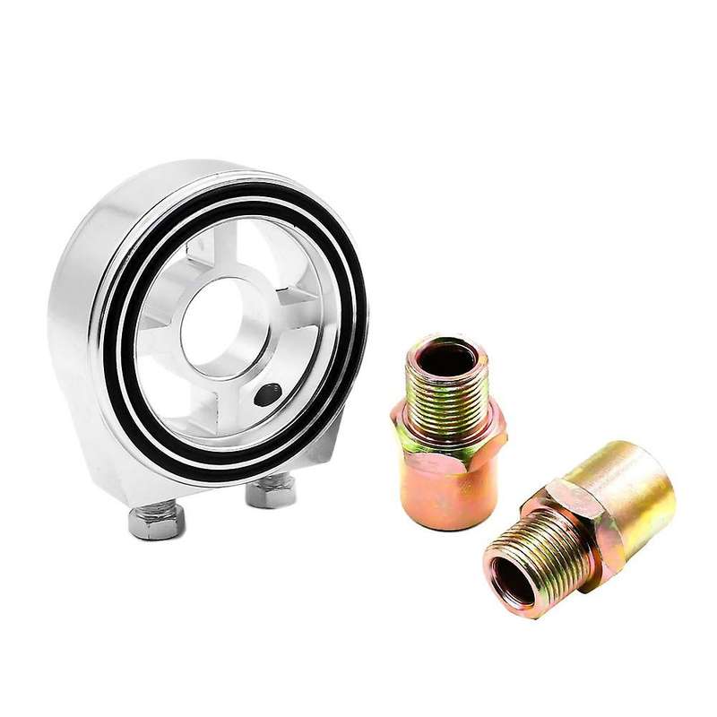 Car Universal Oil Filter Cooler Sandwich Plate Adaptor M201.5 and 3/4-16 Sandwich Adapter Oil Gauge