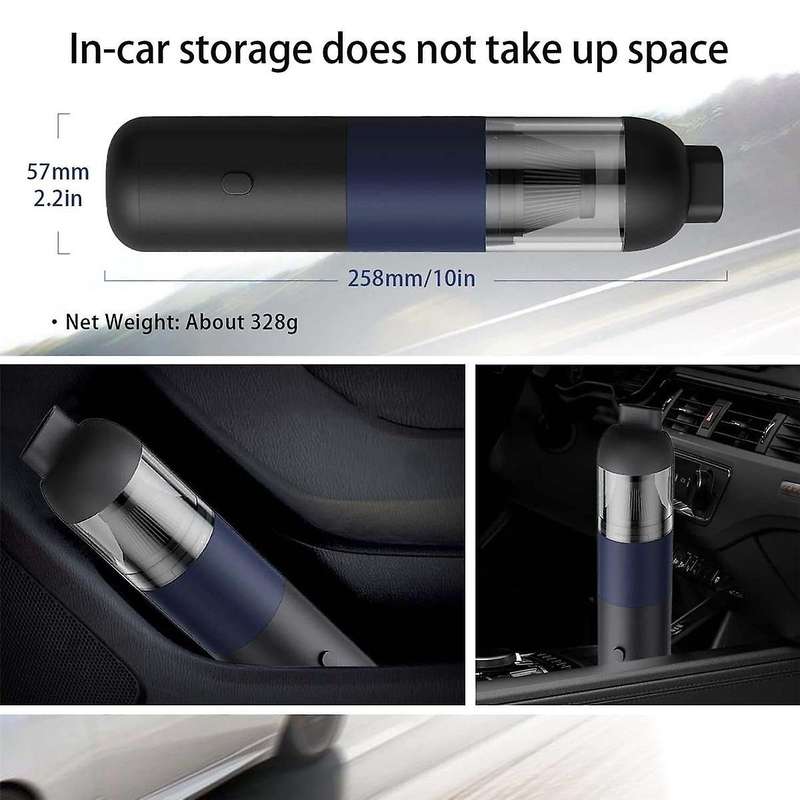 Car Vacuum Cleaner 3000pa,handheld Vacuum Cordless 120w High Power Portable Small Mini Rechargeable