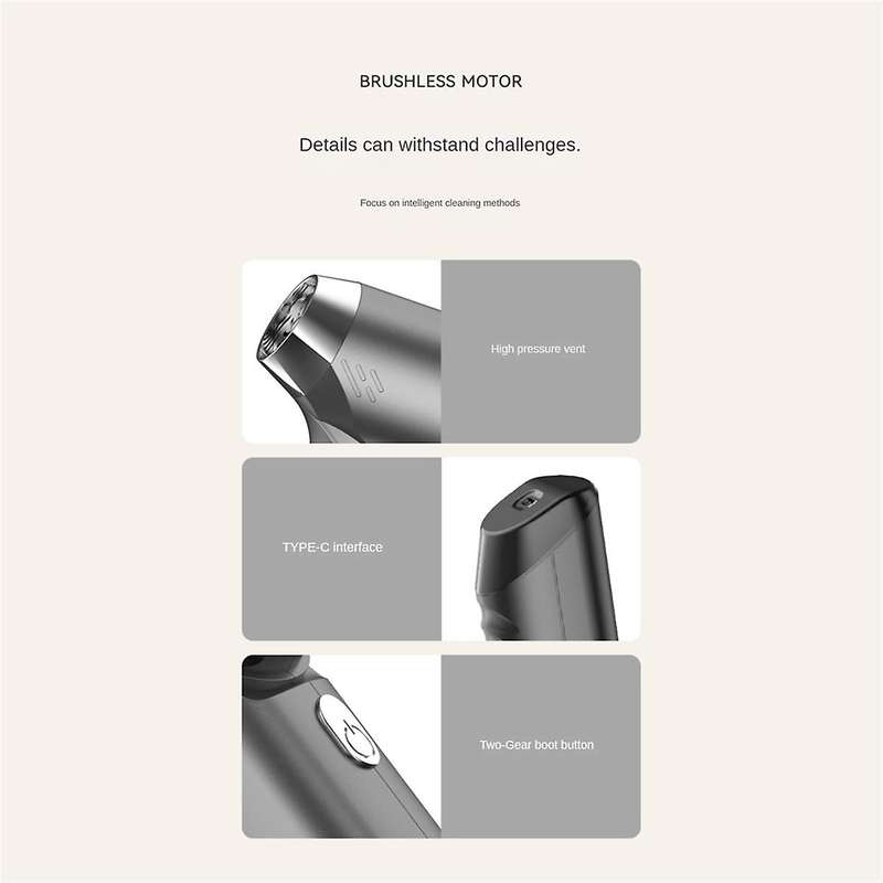 Car Vacuum Cleaner 12000pa Wireless Handheld Strong Suction Vacuum Cleaner Portable Robot for Car Ho