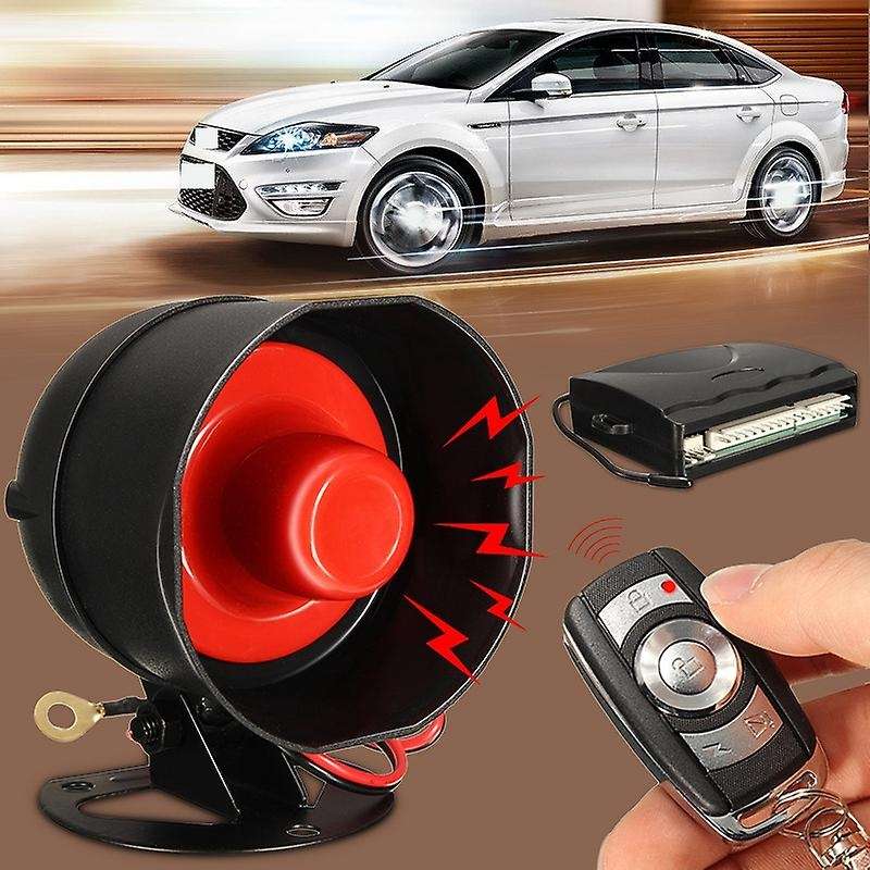 Car Vehicle Alarm Protection Burglar System Keyless Entry Siren 2 Remote Control