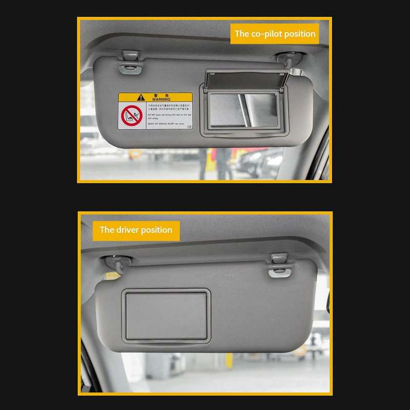 Car Visor Makeup Mirror Right for Levin 2014-2019 Windscreen Visor Auto Accessories Gray