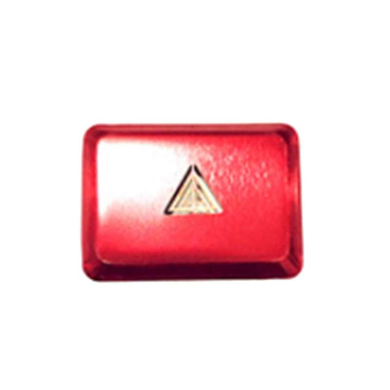 Car Warning Emergency Light Switch Button Cover Sticker Trim for 11Th Gen 2022 2023 Aluminum Alloy R