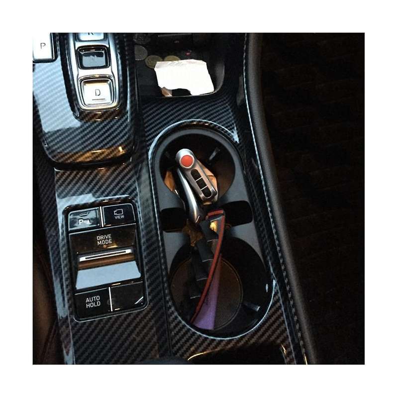 Car Water Cup Holder Cover Frame Trim for 2020-2022 Interior Accessories ,abs Carbon Fiber