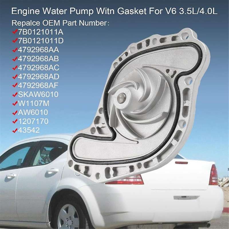 Car Water Pump Assembly 4792968AD for 300C 2005-2011 3.5L Engine Cooling Systems Accessories