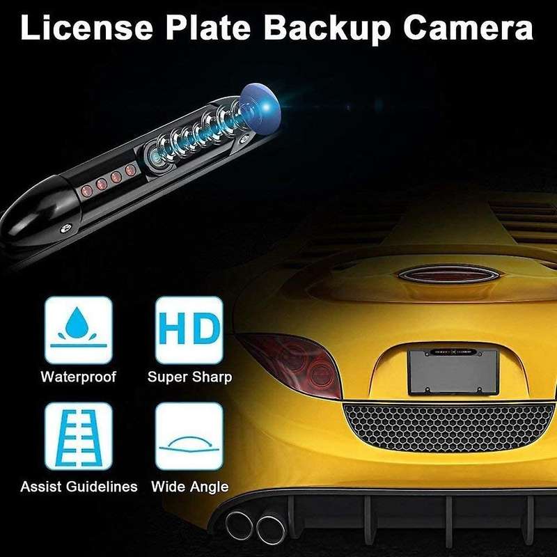 Car Waterproof Universal 170 Wide-Angle American License Plate Frame Camera 8LED Infrared Night Visi