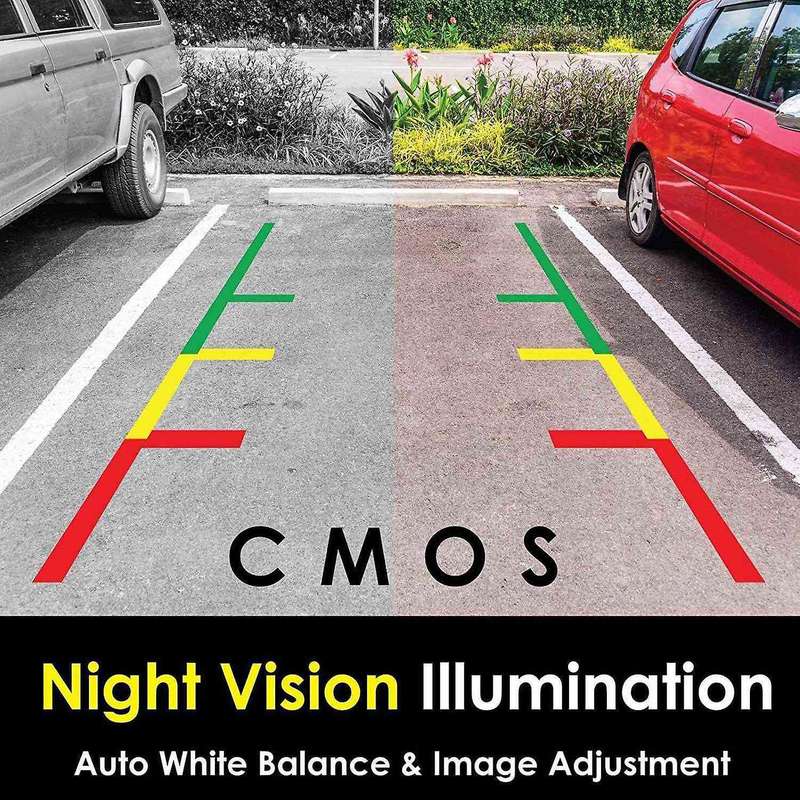 Car Waterproof Universal 170 Wide-Angle American License Plate Frame Camera 8LED Infrared Night Visi