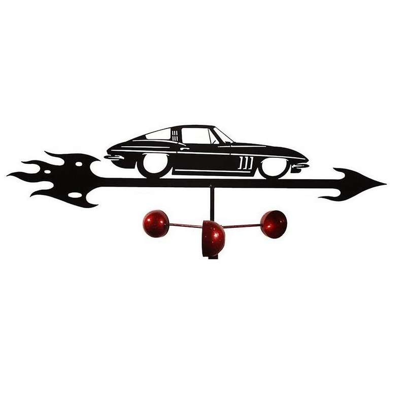 Car Weather Vane Stainless Steel Spray Paint Outdoor European Rooftop Roof Ornaments