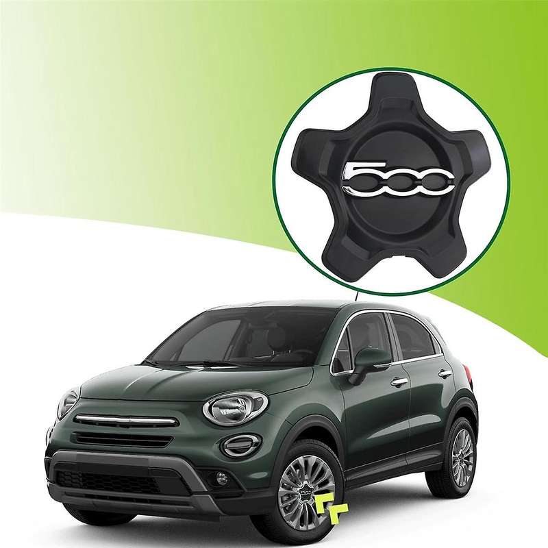 Car Wheel Center Cap Cover for 500X 2016-2022 6AN68LXHAA Dust Cover Car Accessories Black