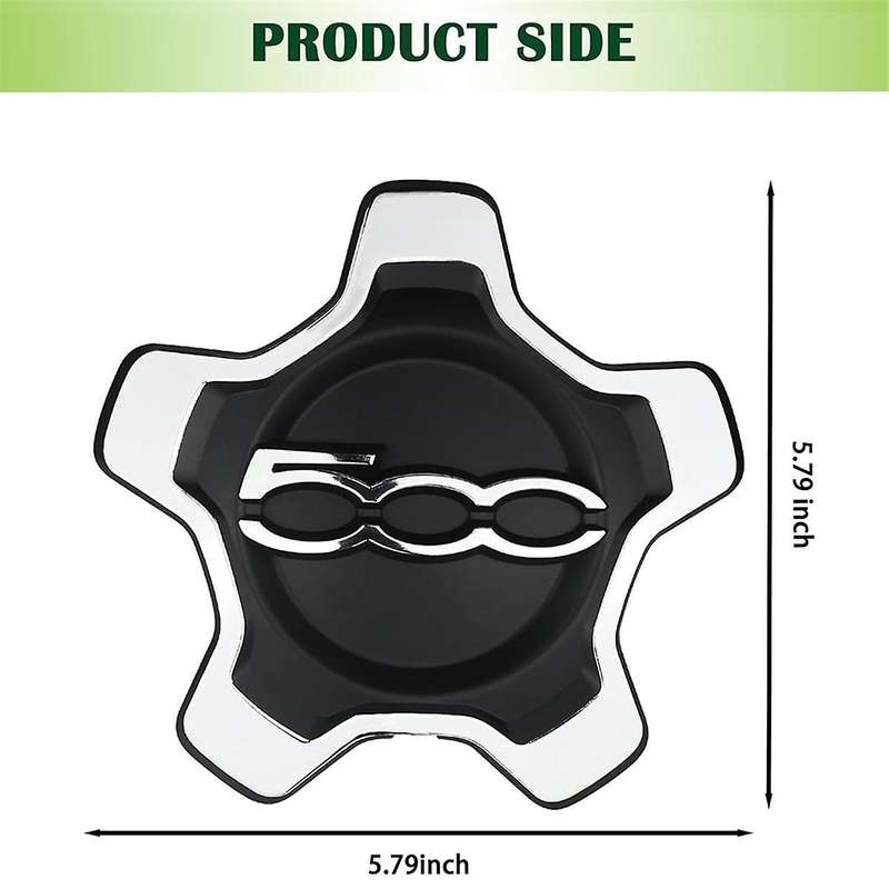 Car Wheel Center Cap Cover for 500X 2016-2022 6AN69LXHAA Dust Cover Car Accessories Silver