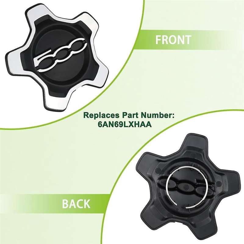Car Wheel Center Cap Cover for 500X 2016-2022 6AN69LXHAA Dust Cover Car Accessories Silver