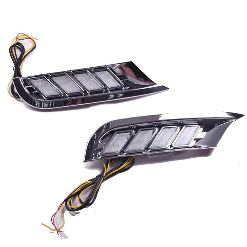 Car Waterproof Yellow Turn Signal Relay 12V LED DRL Daytime Running Lights Daylight Fog Lamp for Kic