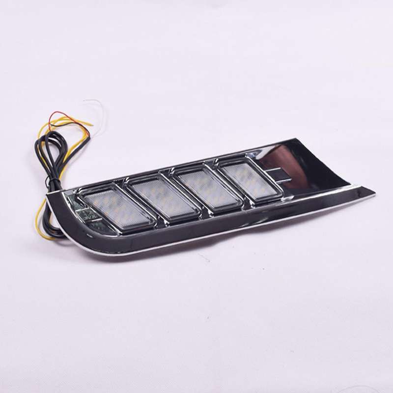 Car Waterproof Yellow Turn Signal Relay 12V LED DRL Daytime Running Lights Daylight Fog Lamp for Kic