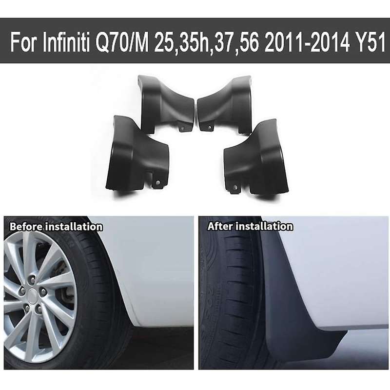Car Wheel Fenders Mudflap Splash Guards Mudguards for Q70 M25 M35H M37 M56 Y51 2011-2014